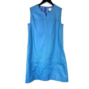 NWT Isoude Cornflower Blue Leather Tunic Dress 8